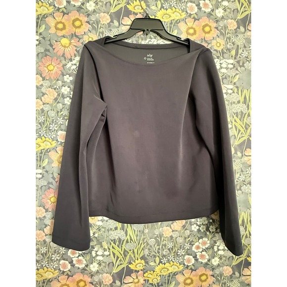 Aday Getaway Scuba Top Boat Neck Long Sleeve Black Women's Size M - Picture 4 of 10